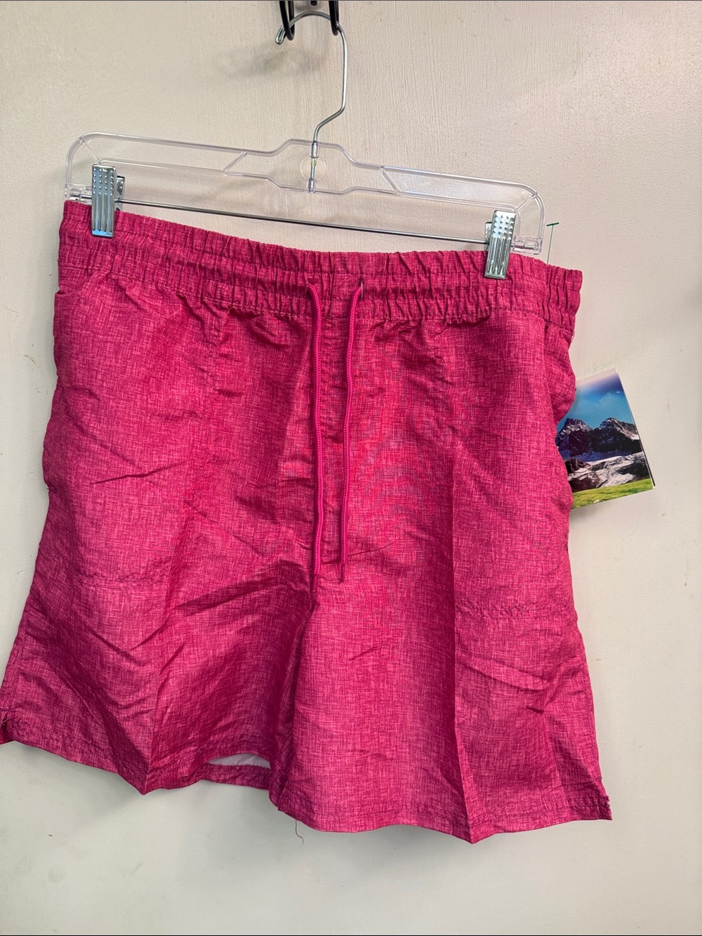 Nina Capri Hot Pink Drawstring Casual Bermuda Shorts